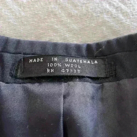 Jones New York Blazer Men 42R Navy Wool Sports Coat Jacket 3 Bronze Button Front - Picture 2 of 7